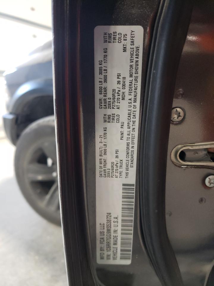 Photo 10 from auction – 2021 RAM 1500 CLASS with VIN 1C6RR7GG9MS538724