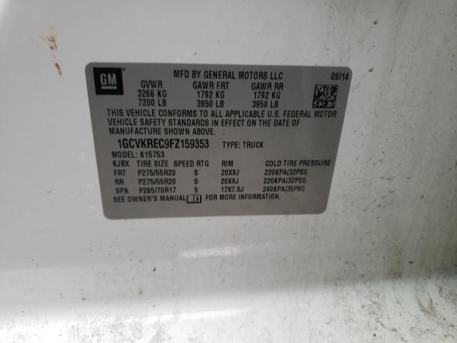 Photo 10 from auction – 2015 CHEVROLET SILVERADO with VIN 1GCVKREC9FZ159353