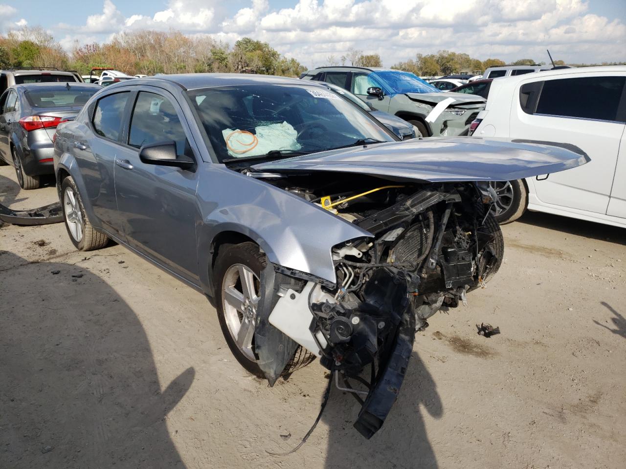 DODGE AVENGER SE 2014 with VIN 1C3CDZAB8EN219583 - Photo from auction