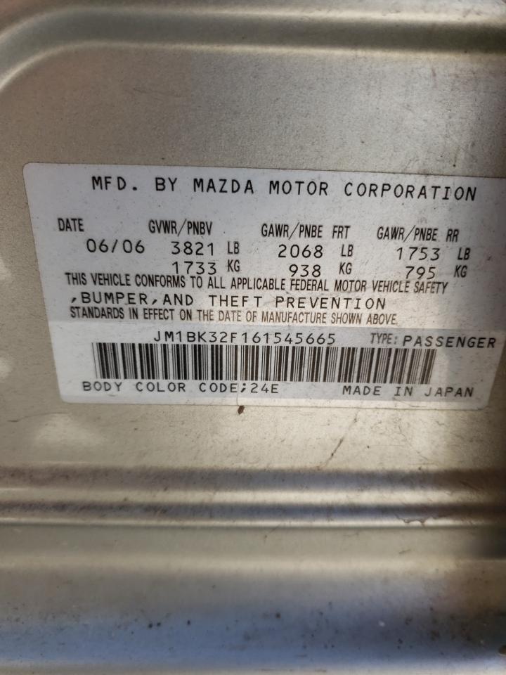 Photo 10 from auction – 2006 MAZDA 3 I with VIN JM1BK32F161545665