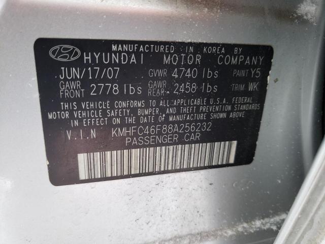 Photo 10 from auction – 2008 HYUNDAI AZERA SE with VIN KMHFC46F88A256232
