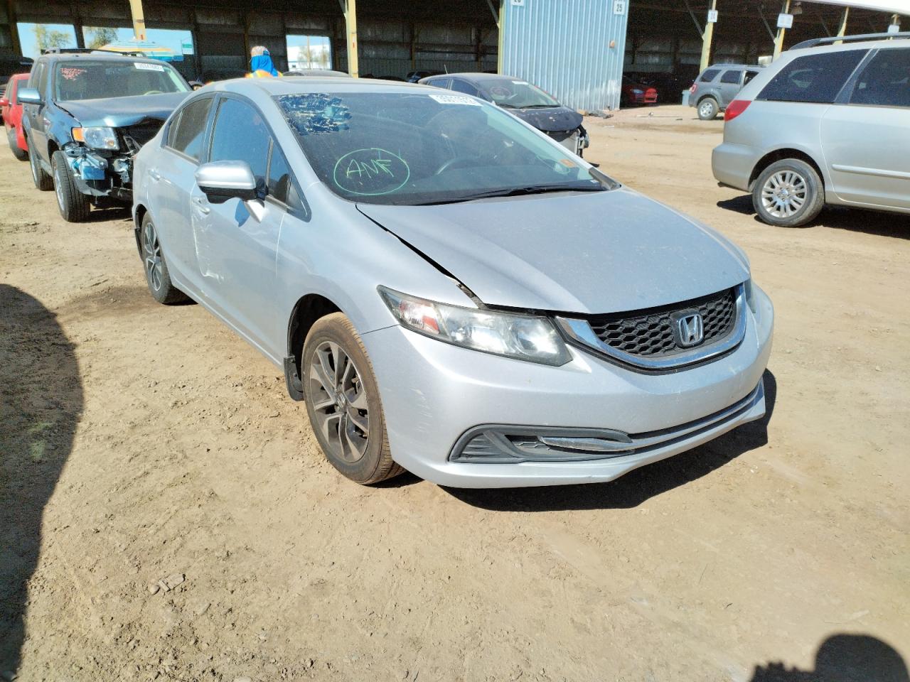 HONDA CIVIC EX 2015 with VIN 2HGFB2F85FH514607 - Photo from auction