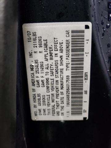 Photo 10 from auction – 2008 ACURA TL with VIN 19UUA66258A017569