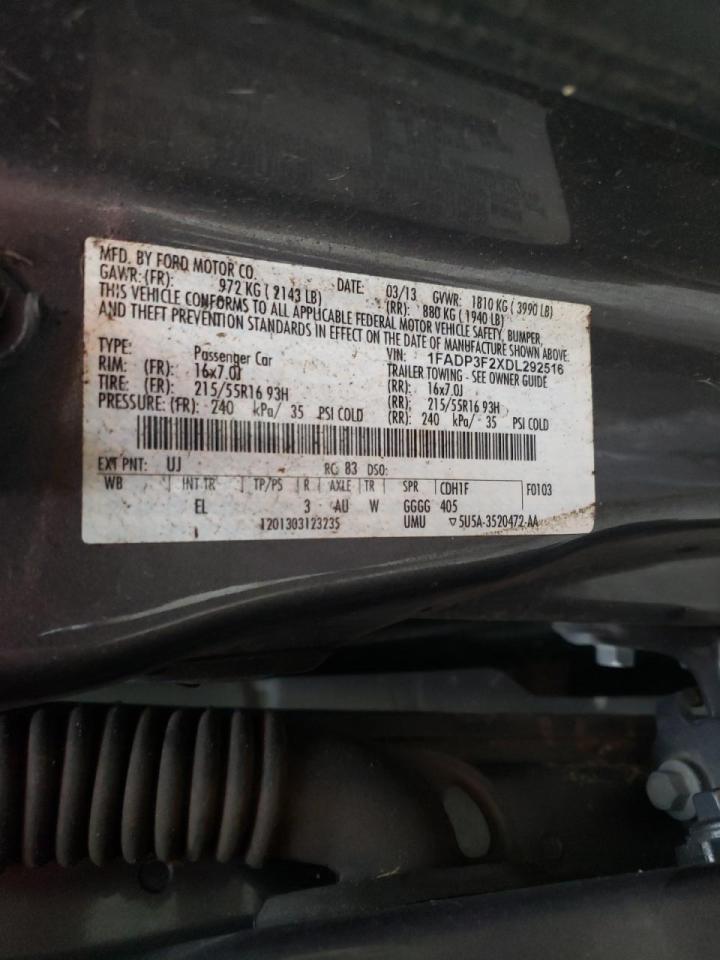 Photo 10 from auction – 2013 FORD FOCUS SE with VIN 1FADP3F2XDL292516