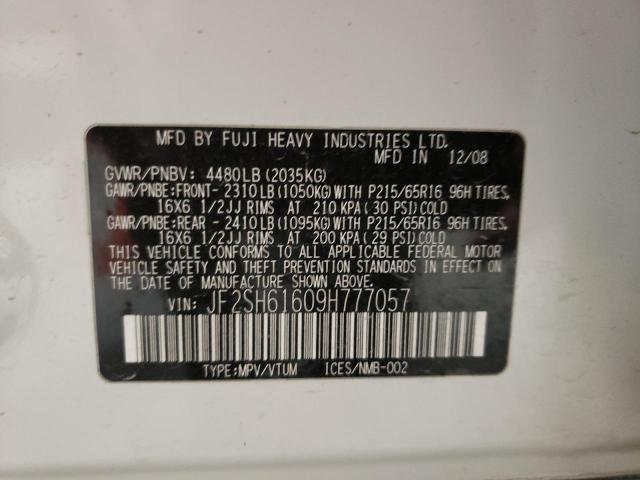Photo 10 from auction – 2009 SUBARU FORESTER 2 with VIN JF2SH61609H777057