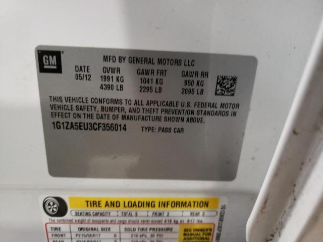 Photo 10 from auction – 2012 CHEVROLET MALIBU LS with VIN 1G1ZA5EU3CF356014