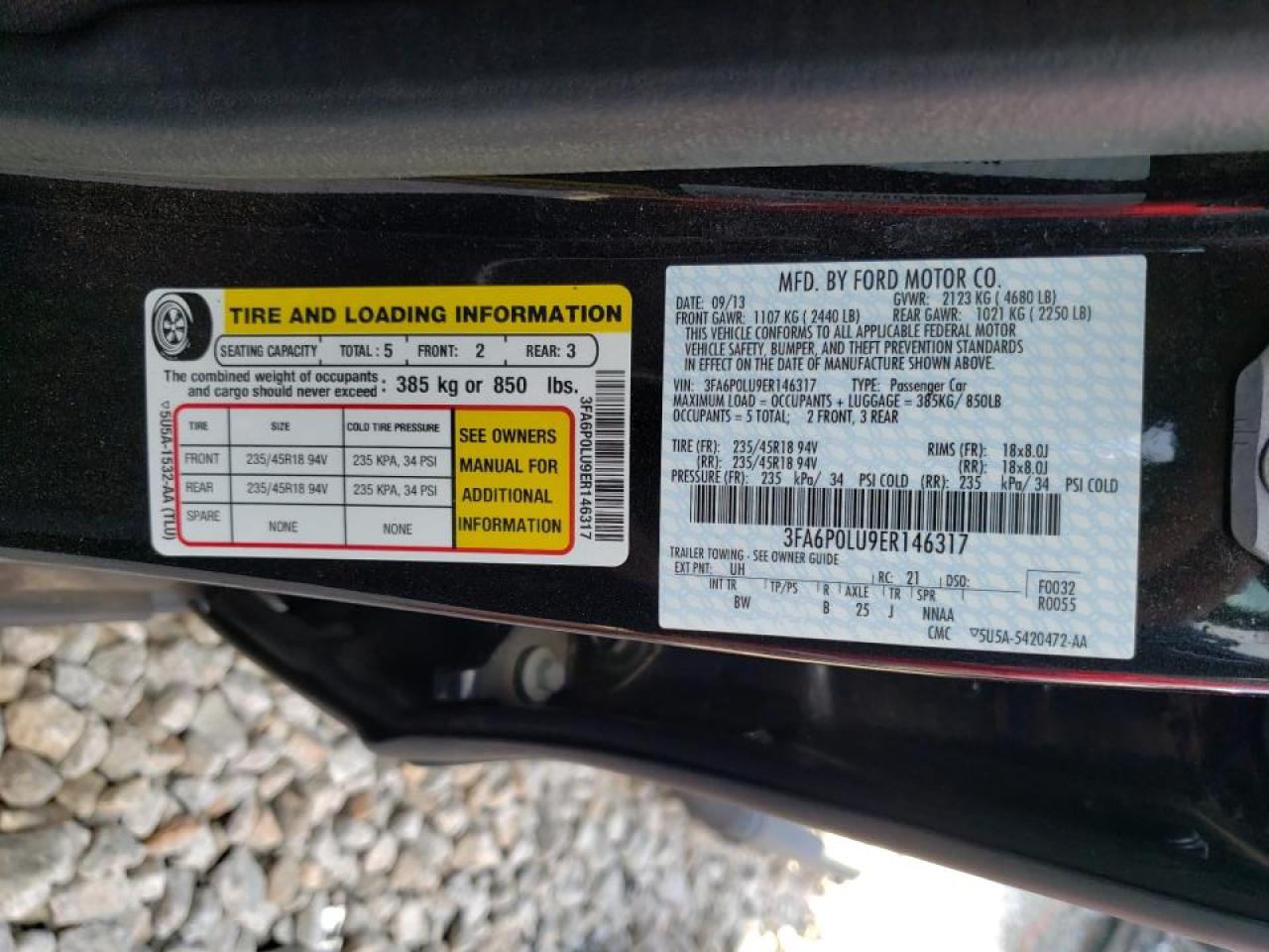 Photo 10 from auction – 2014 FORD FUSION SE with VIN 3FA6P0LU9ER146317