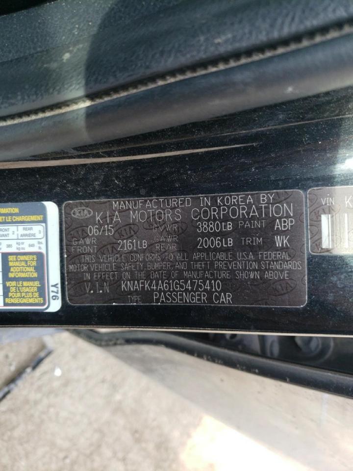 Photo 10 from auction – 2016 KIA FORTE LX with VIN KNAFK4A61G5475410