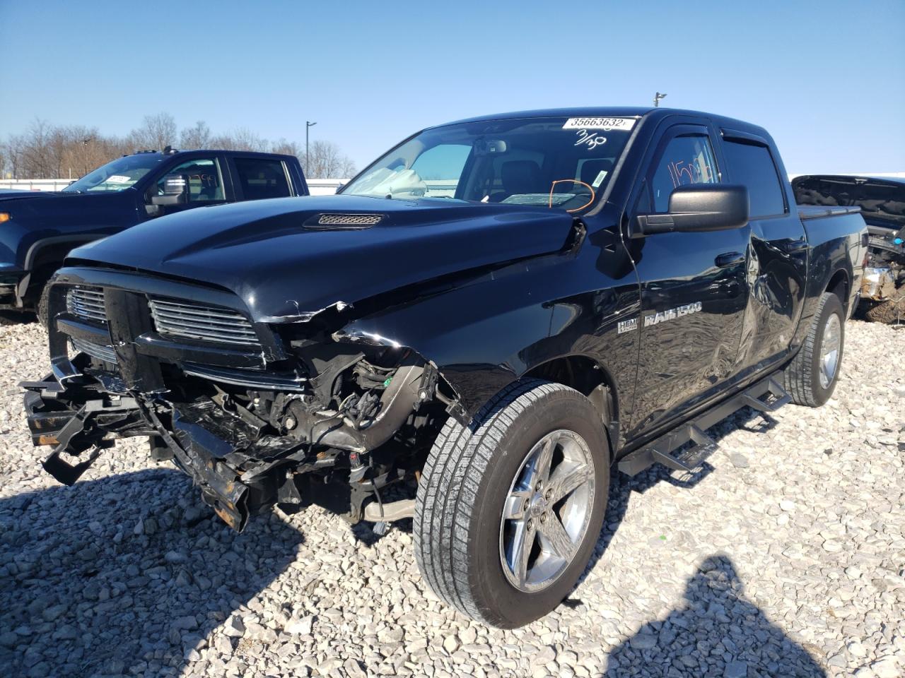 Photo 2 from auction – 2012 DODGE RAM 1500 S with VIN 1C6RD7MT3CS317926