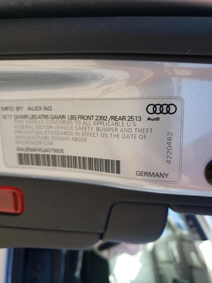 Photo 10 from auction – 2018 AUDI A4 PREMIUM with VIN WAUENAF49JA079605
