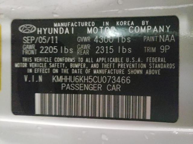 Photo 10 from auction – 2012 HYUNDAI GENESIS CO with VIN KMHHU6KH5CU073466