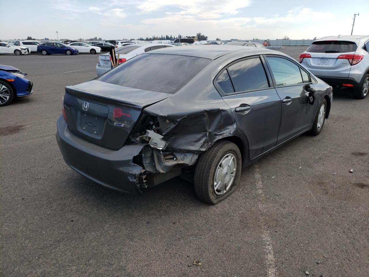 Photo 4 from auction – 2012 HONDA CIVIC HF with VIN 2HGFB2F67CH553919