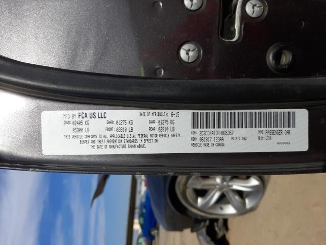 Photo 10 from auction – 2015 DODGE CHALLENGER with VIN 2C3CDZAT3FH865357