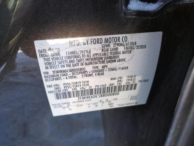 Photo 10 from auction – 2011 FORD FLEX LIMIT with VIN 2FMHK6DC5BBD00800