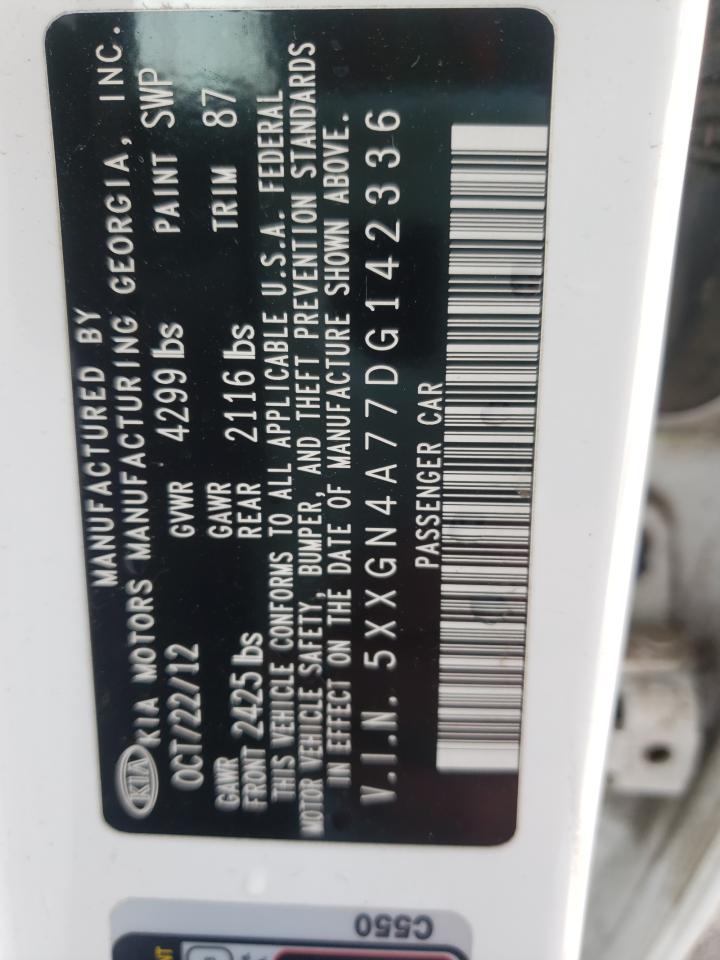 Photo 10 from auction – 2013 KIA OPTIMA EX with VIN 5XXGN4A77DG142336