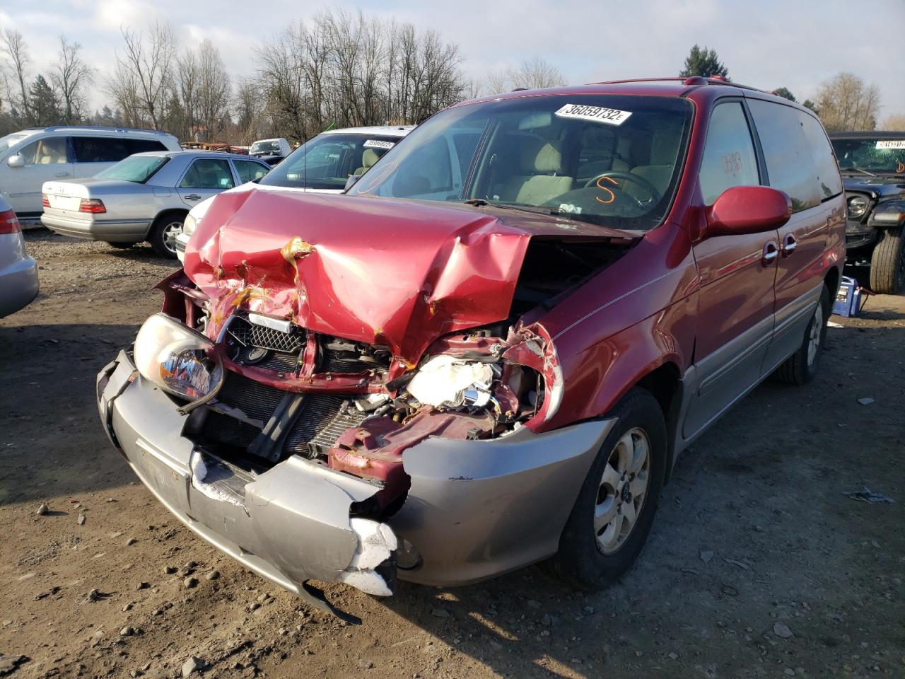Photo 2 from auction – 2005 KIA SEDONA EX with VIN KNDUP132756705074
