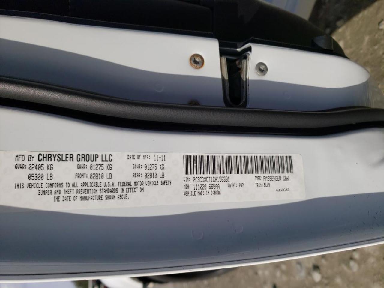 Photo 10 from auction – 2012 DODGE CHARGER R/ with VIN 2C3CDXCT1CH156391
