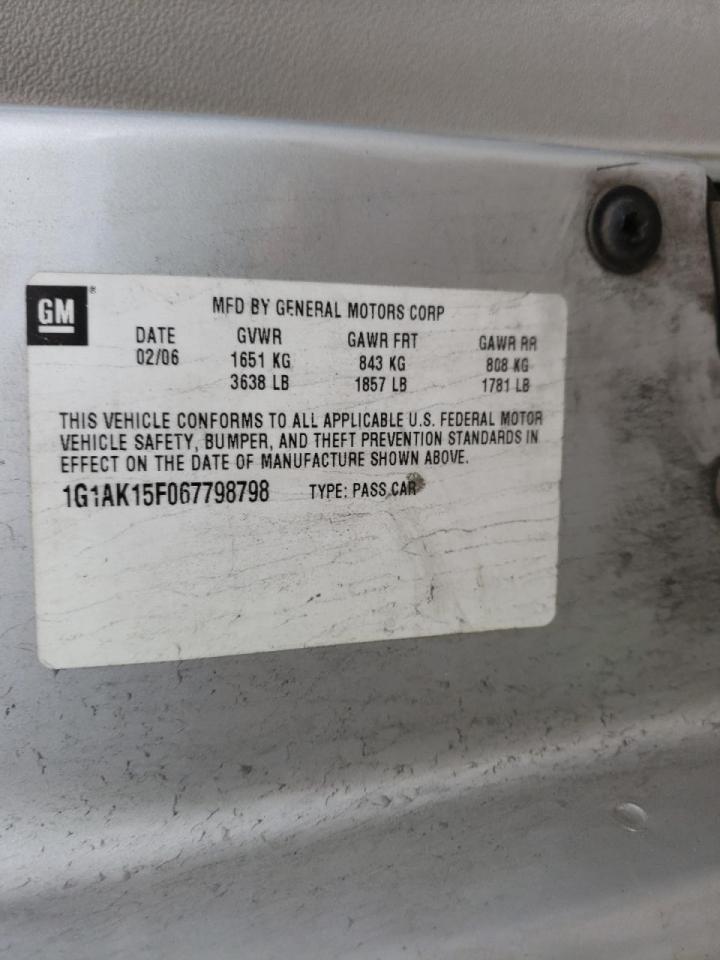 Photo 10 from auction – 2006 CHEVROLET COBALT LS with VIN 1G1AK15F067798798