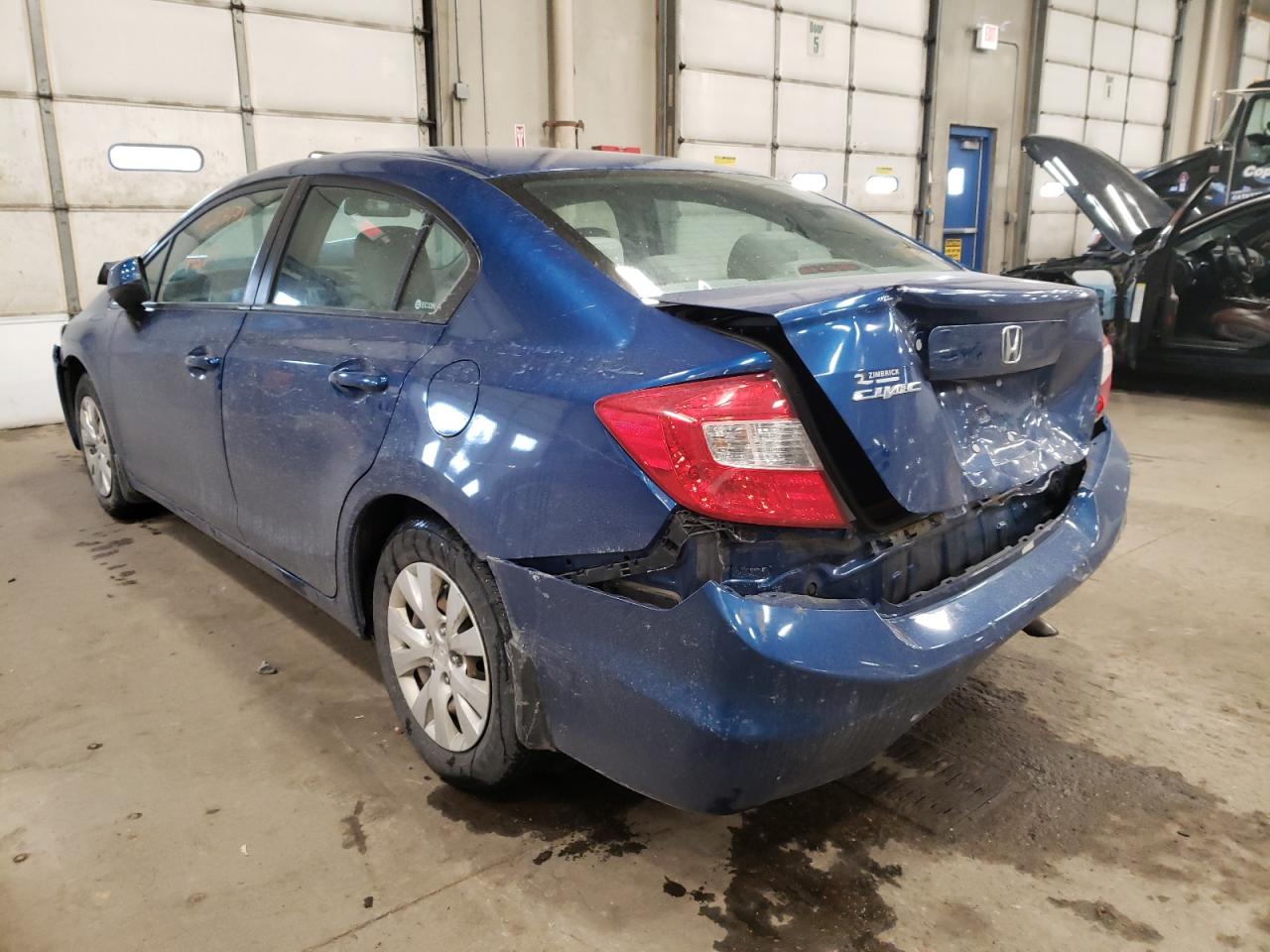 Photo 3 from auction – 2012 HONDA CIVIC LX with VIN 2HGFB2F59CH501571