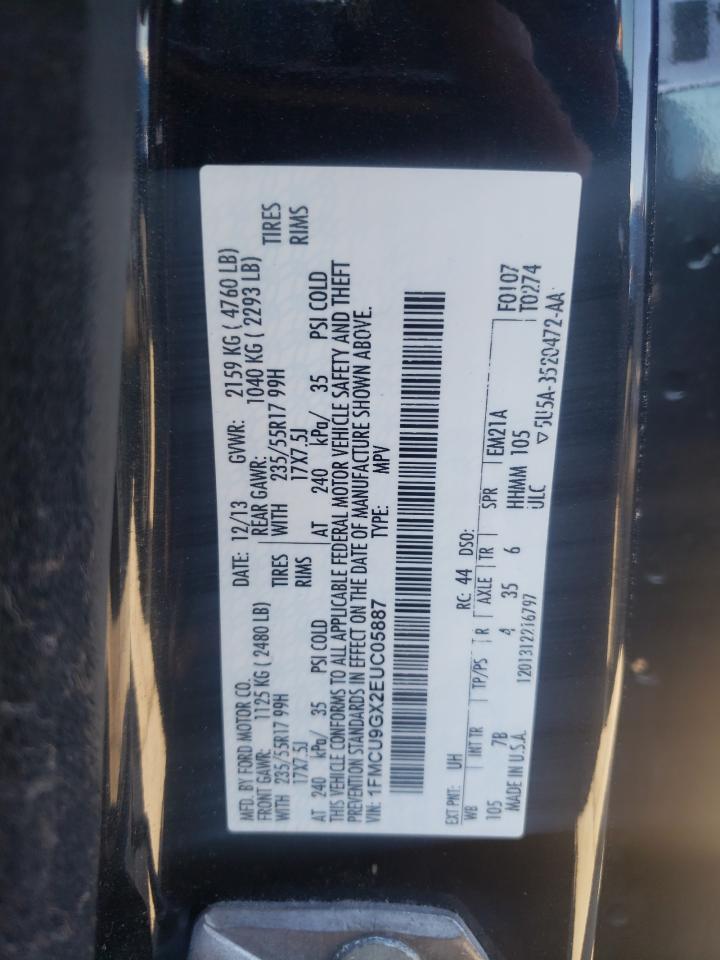 Photo 10 from auction – 2014 FORD ESCAPE SE with VIN 1FMCU9GX2EUC05887