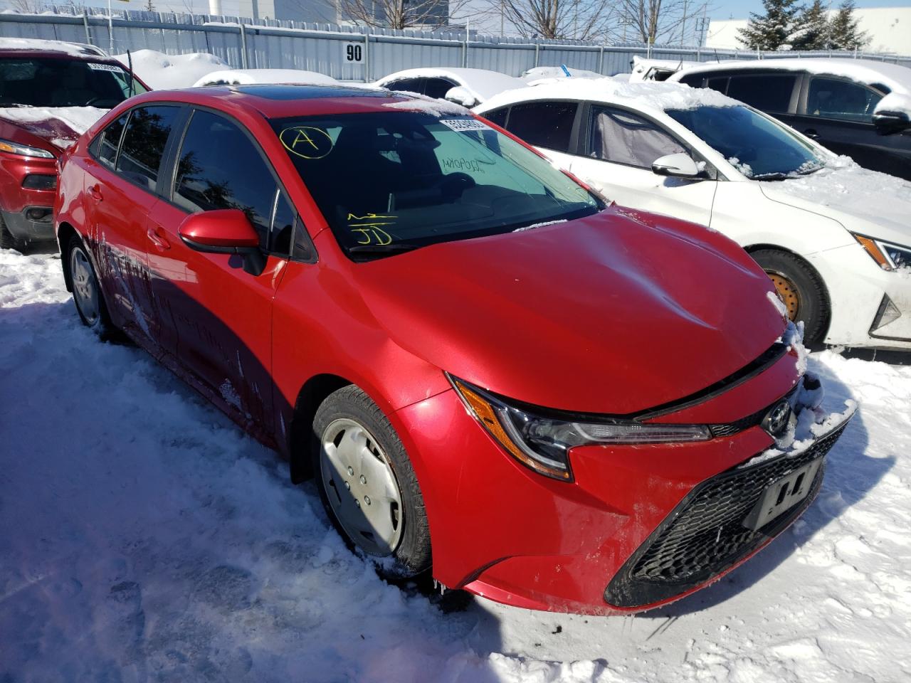 TOYOTA COROLLA LE 2020 with VIN 5YFBPRBE2LP064830 - Photo from auction
