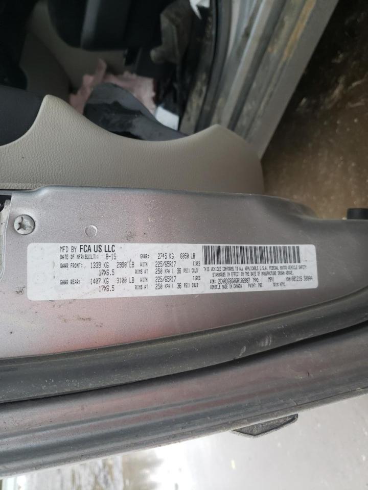 Photo 10 from auction – 2016 DODGE GRAND CARA with VIN 2C4RDGBG0GR102087