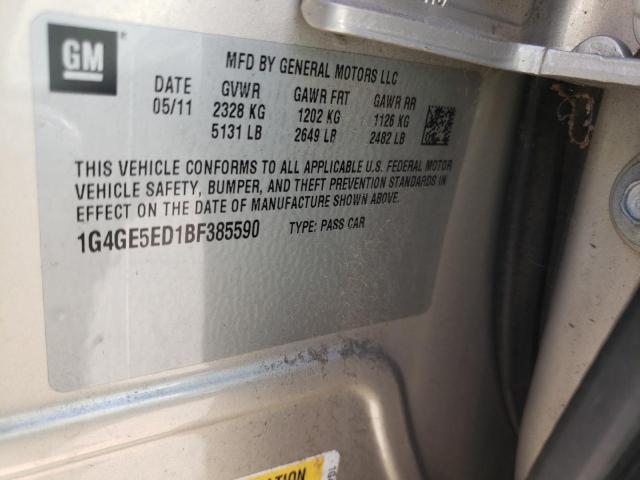 Photo 10 from auction – 2011 BUICK LACROSSE C with VIN 1G4GE5ED1BF385590