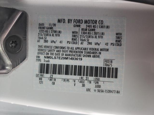 Photo 10 from auction – 2021 FORD TRANSIT CO with VIN NM0LS7E29M1493619