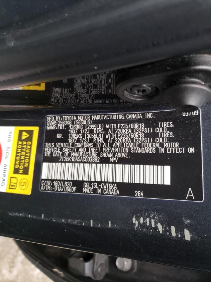 Photo 10 from auction – 2010 LEXUS RX 350 with VIN 2T2BK1BA5AC003882