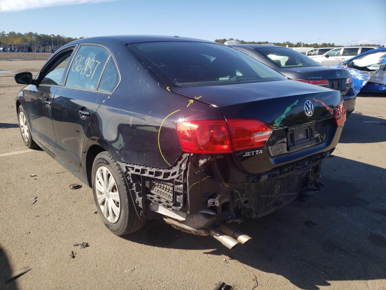Photo 3 from auction – 2014 VOLKSWAGEN JETTA BASE with VIN 3VW2K7AJ2EM435591