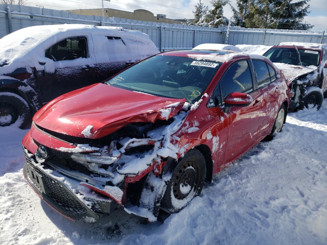 Photo 2 from auction – 2020 TOYOTA COROLLA LE with VIN 5YFBPRBE2LP064830