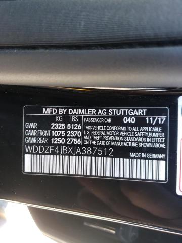 Photo 10 from auction – 2018 MERCEDES-BENZ E 300 with VIN WDDZF4JBXJA387512