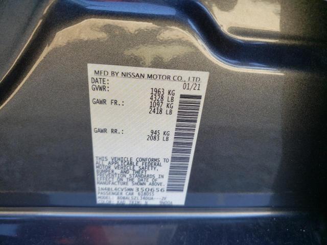 Photo 10 from auction – 2021 NISSAN ALTIMA SR with VIN 1N4BL4CV5MN350656