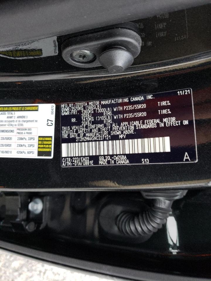 Photo 10 from auction – 2022 LEXUS RX 350 with VIN 2T2HZMAA5NC227121