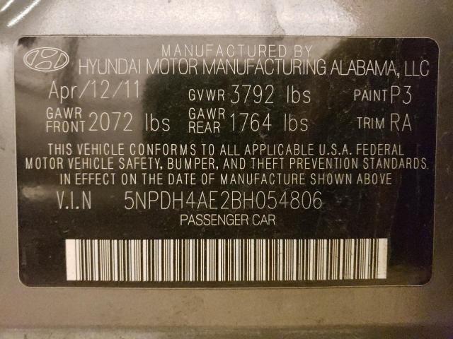 Photo 10 from auction – 2011 HYUNDAI ELANTRA GL with VIN 5NPDH4AE2BH054806