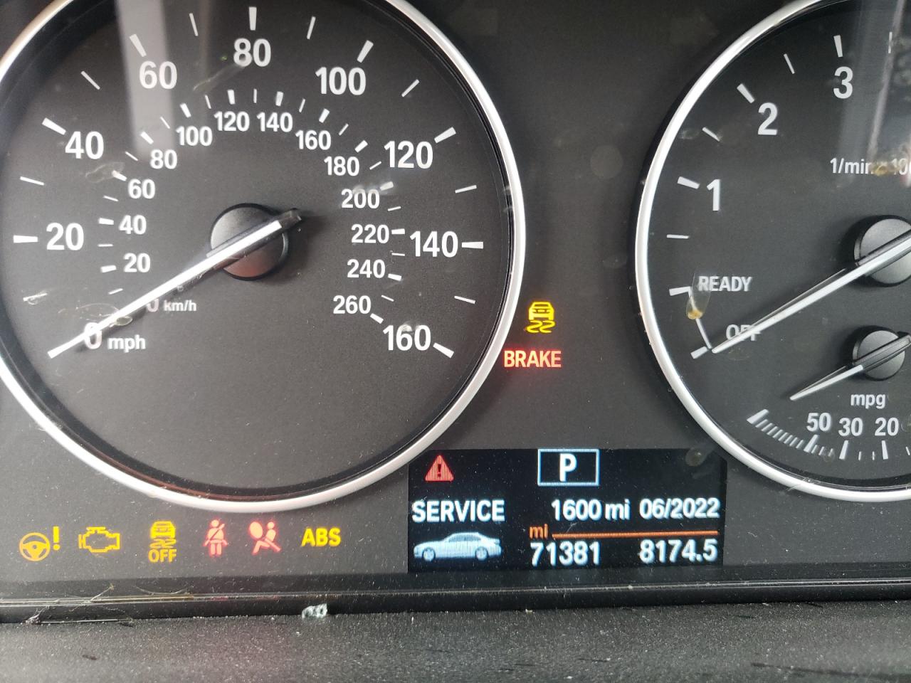 Photo 8 from auction – 2015 BMW 320 I with VIN WBA3B1G56FNT64768