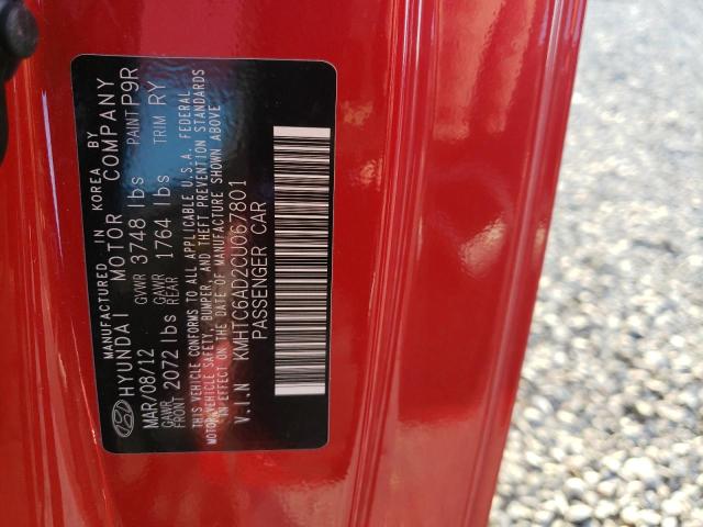 Photo 10 from auction – 2012 HYUNDAI VELOSTER with VIN KMHTC6AD2CU067801