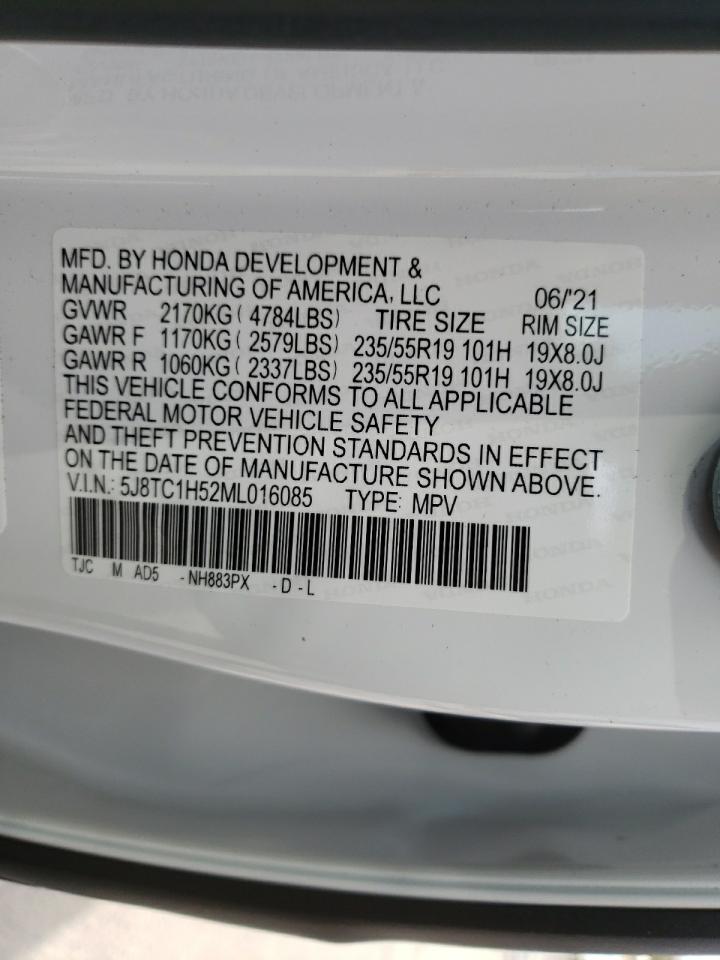 Photo 10 from auction – 2021 ACURA RDX TECHNO with VIN 5J8TC1H52ML016085