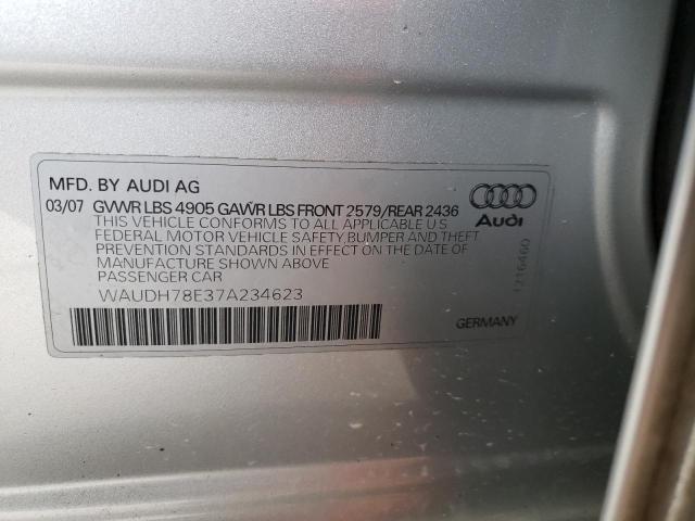 Photo 10 from auction – 2007 AUDI A4 3.2 QUA with VIN WAUDH78E37A234623