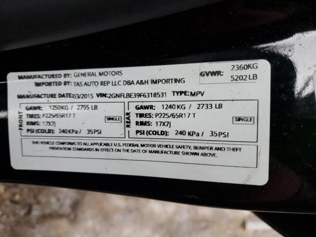 Foto 10 de la subasta – 2015 CHEVROLET EQUINOX LT con VIN 2GNFLBE39F6318531