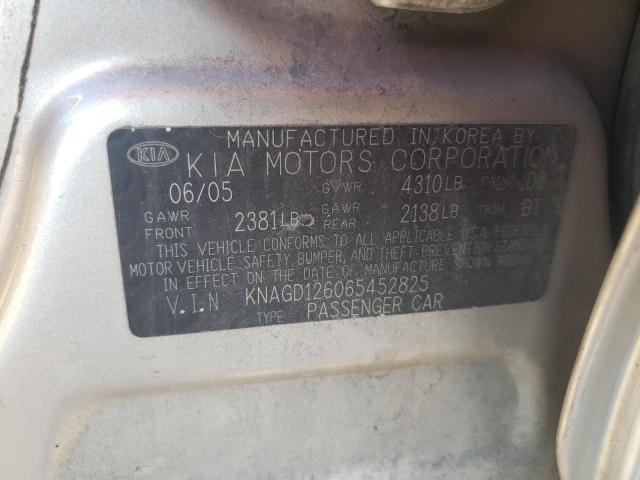 Photo 10 from auction – 2006 KIA OPTIMA LX with VIN KNAGD126065452825