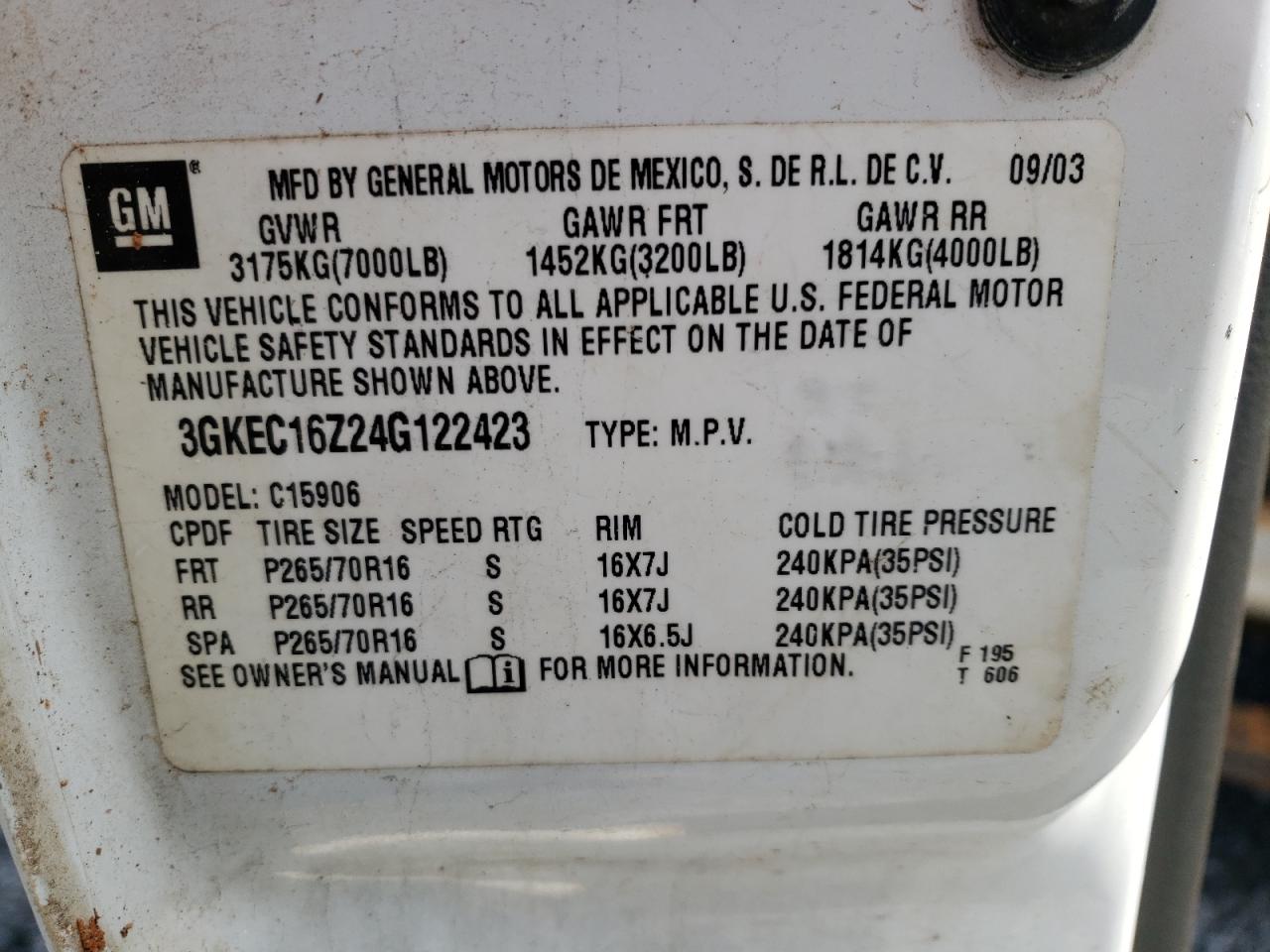 Photo 10 from auction – 2003 CHEVROLET SILVERADO with VIN 1GCHK23U93F257019