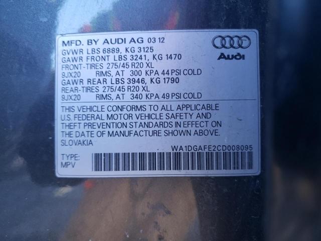 Photo 10 from auction – 2012 AUDI Q7 PRESTIG with VIN WA1DGAFE2CD008095