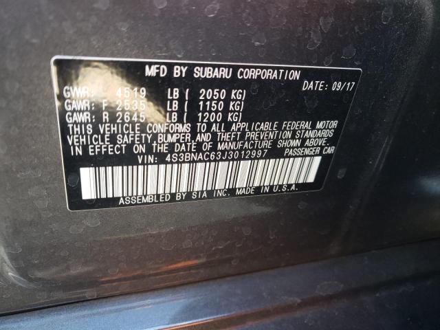 Photo 10 from auction – 2018 SUBARU LEGACY 2.5 with VIN 4S3BNAC63J3012997