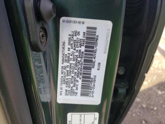Photo 10 from auction – 2003 TOYOTA CAMRY LE with VIN 4T1BE30K43U775536