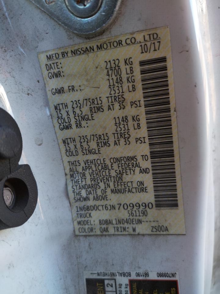 Photo 10 from auction – 2018 NISSAN FRONTIER S with VIN 1N6BD0CT6JN709990