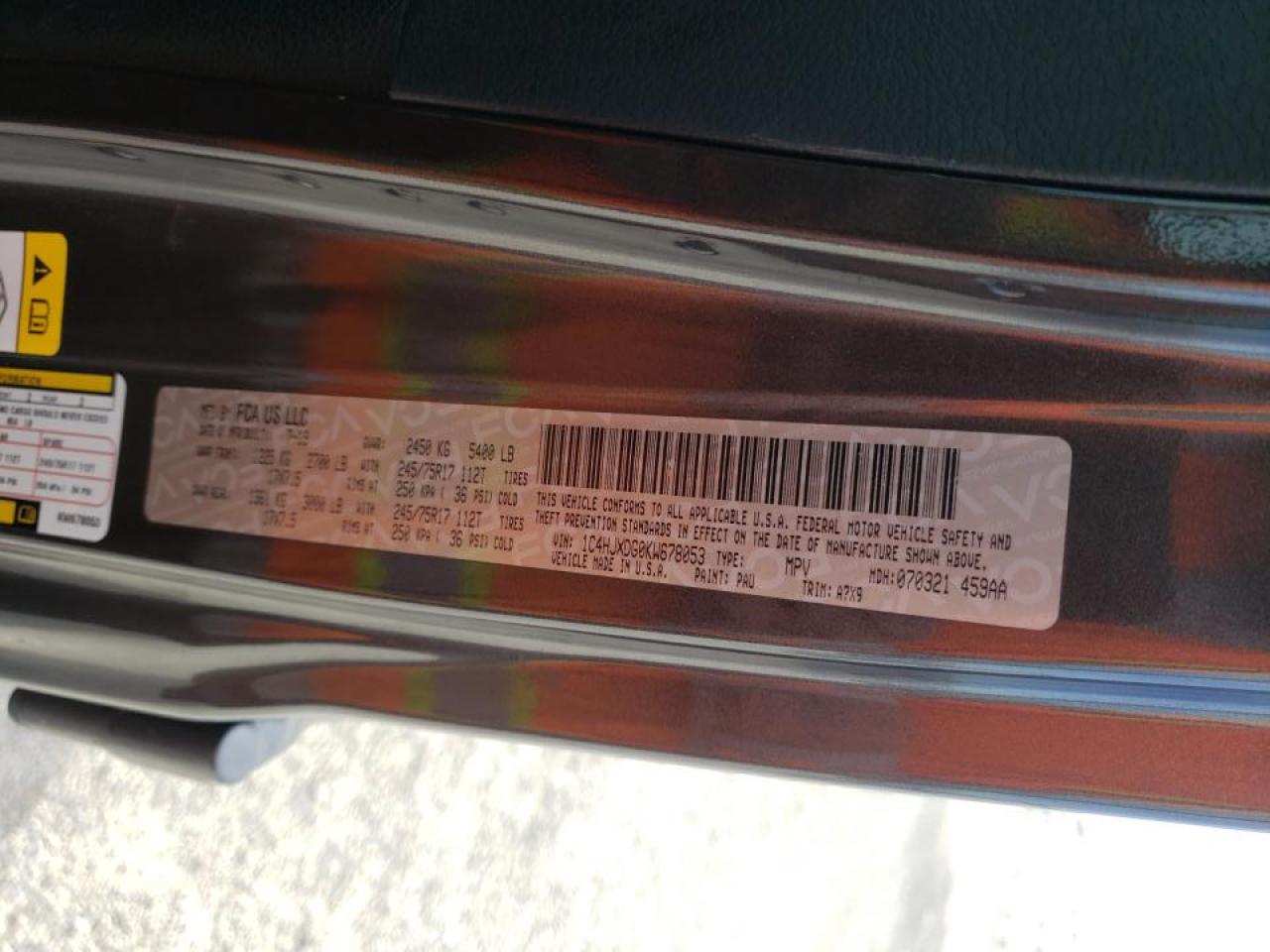 Photo 10 from auction – 2019 JEEP WRANGLER U with VIN 1C4HJXDG0KW678053