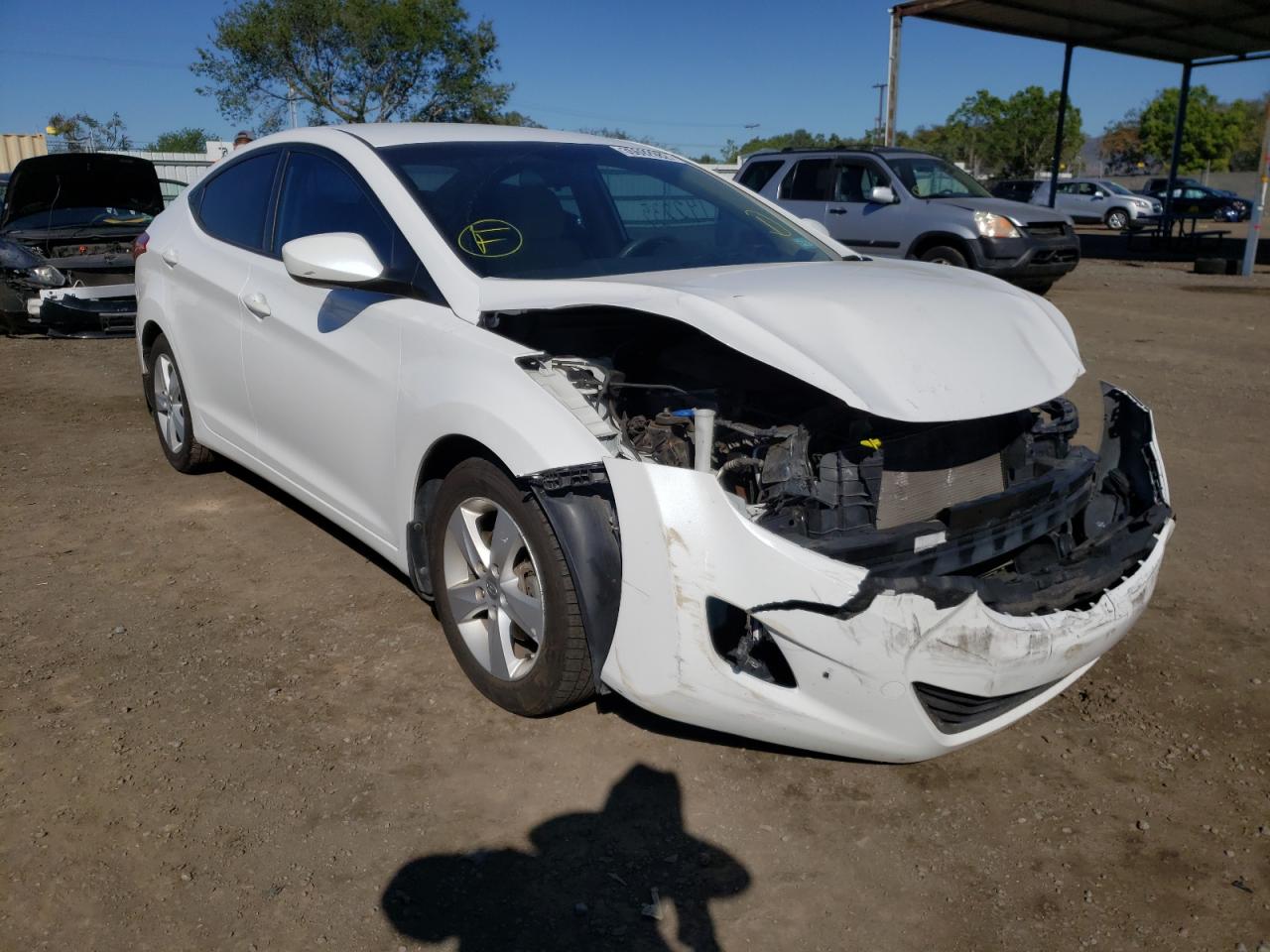 HYUNDAI ELANTRA GL 2013 with VIN 5NPDH4AE2DH201225 - Photo from auction