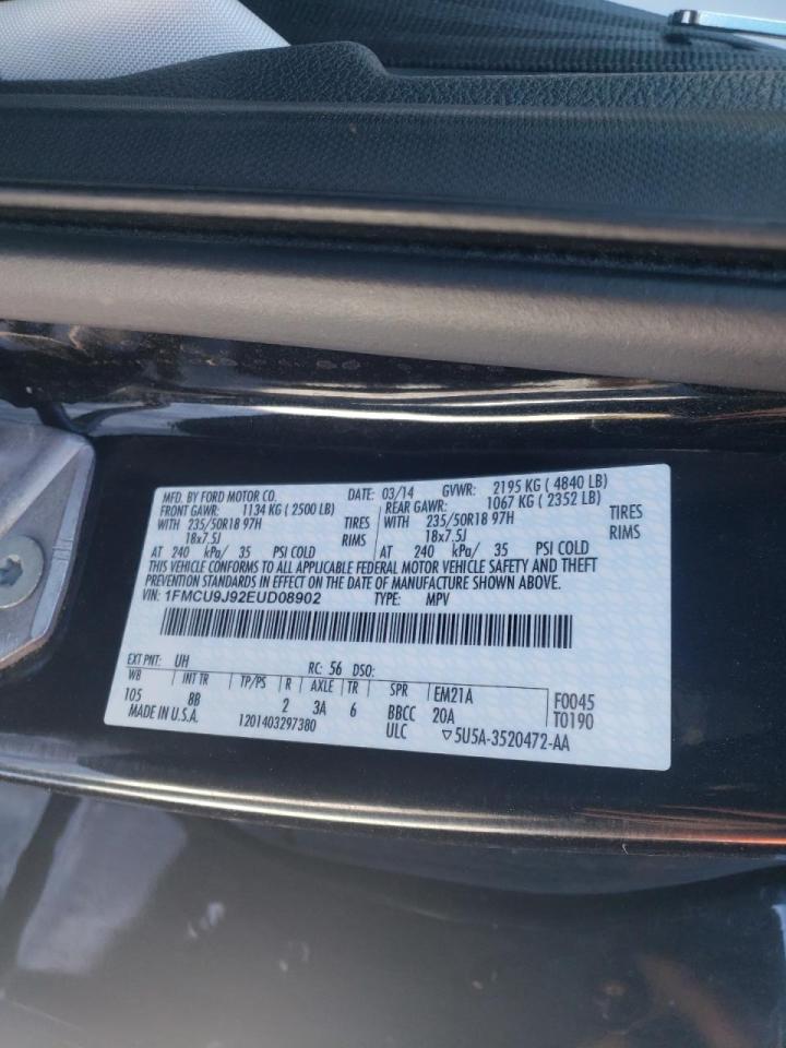 Photo 10 from auction – 2014 FORD ESCAPE TIT with VIN 1FMCU9J92EUD08902