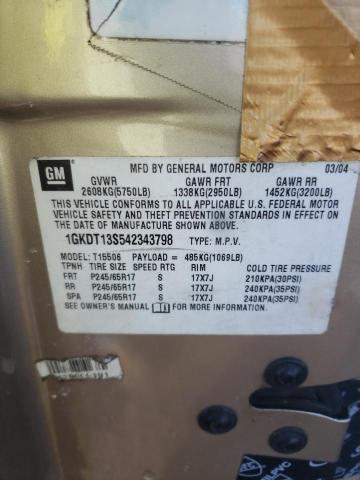 Photo 10 from auction – 2004 GMC ENVOY with VIN 1GKDT13S542343798